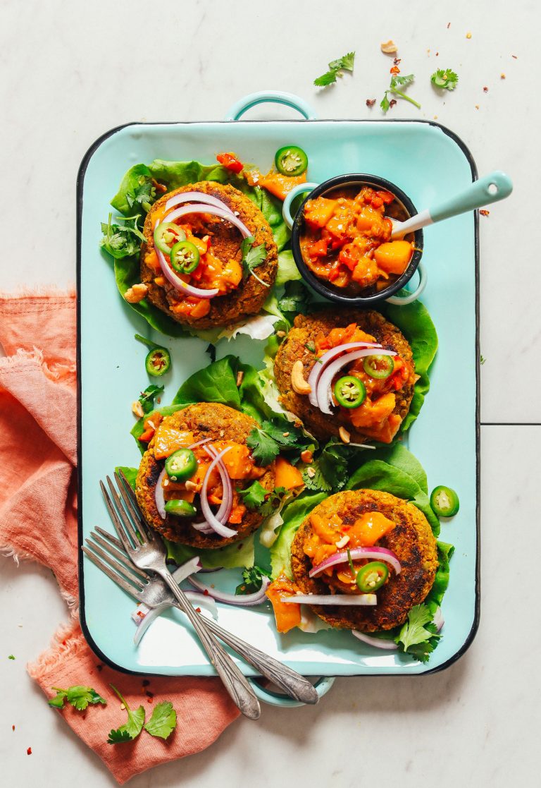 Curried Quinoa Chickpea Burgers